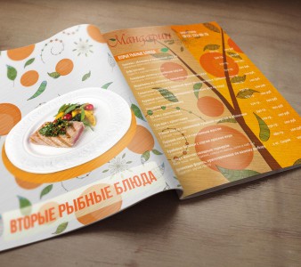 Дизайн меню для ресторана Мандарин