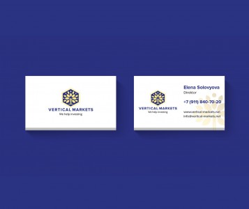 Визитка для брокера «Vertical Markets»