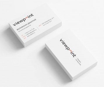 Визитка для промальп-компании «Viewpoint»